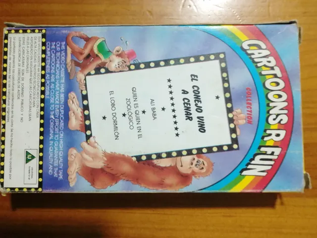 Lote 4 Películas VHS Cartoons R Fun