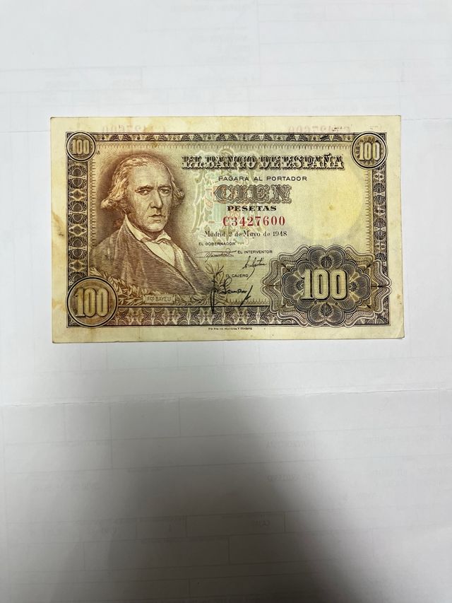 Billete 100 pesetas 1948 Banco de España