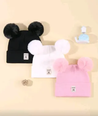 Gorro invierno bebé con pompón