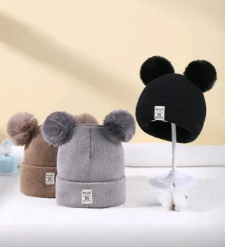Gorro invierno bebé con pompón