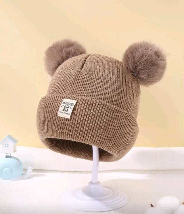 Gorro invierno bebé con pompón