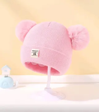 Gorro invierno bebé con pompón