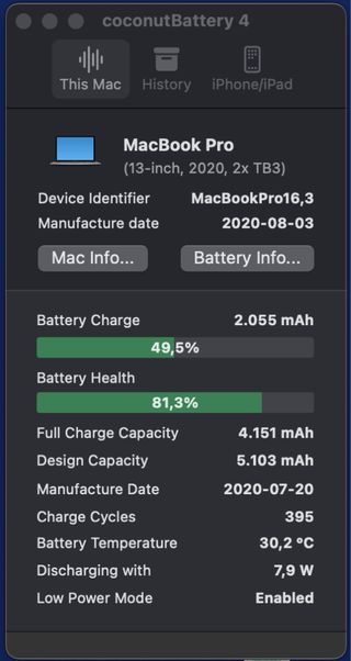 MacBook Pro 13” (2020) i5 1,4 GHz 8GB RAM 512GB