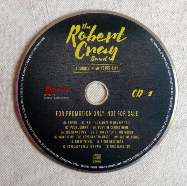 CD Promo Robert Cray 4 Nights of 40 Years Live