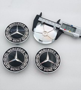 CENTROS DE RUEDA MERCEDES AZUL 68mm