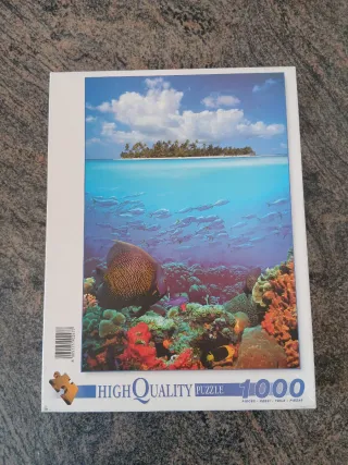 Puzzle 1000 piezas: Isla tropical y vida marina