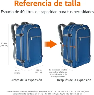 Mochila maleta equipaje de mano de cabina viaje.