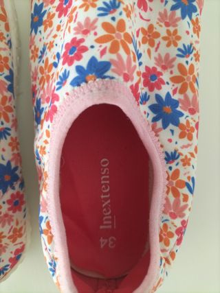 Escarpines niña flores Inextenso talla 34