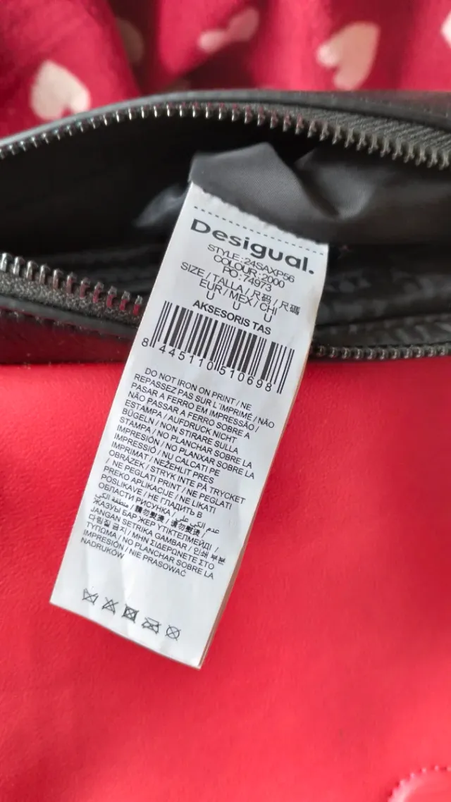 Bolso Desigual Negro y Rojo