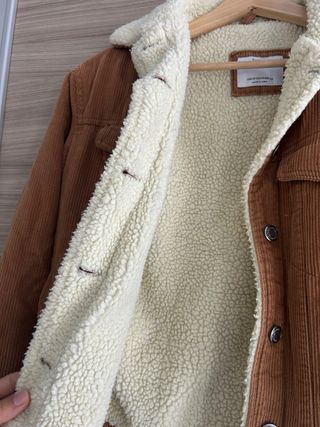 Chaqueta Bershka Marrón Forro Borreguito Talla XS