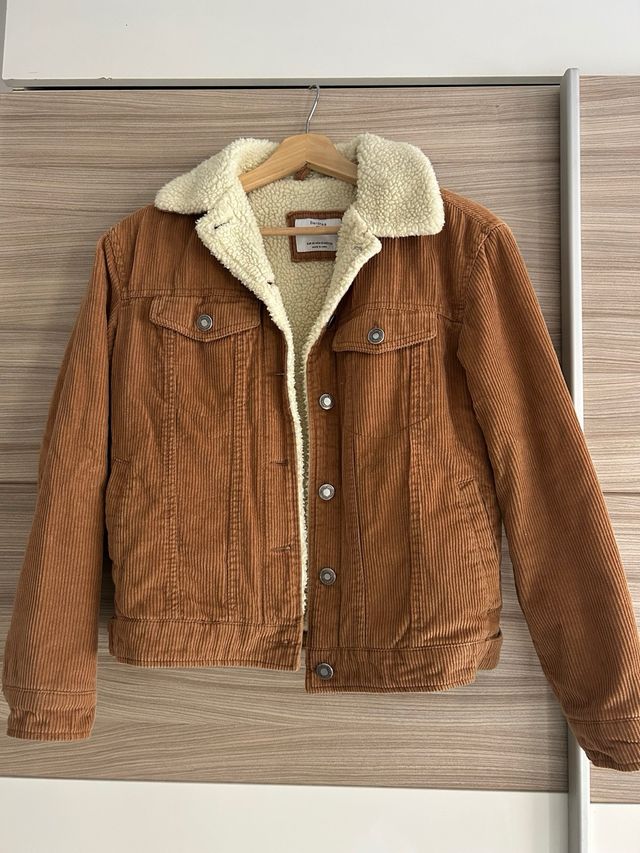 Chaqueta Bershka Marrón Forro Borreguito Talla XS