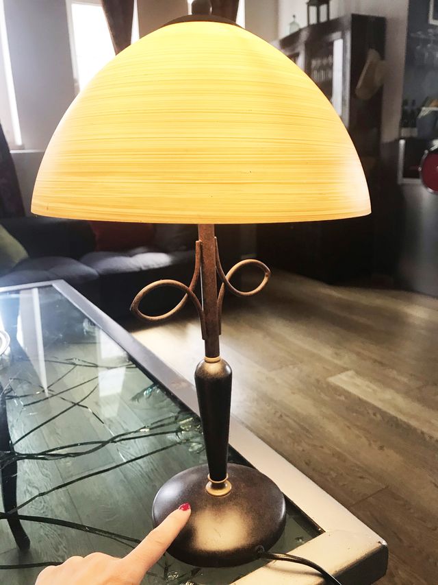 Lampada da tavolo touch in metallo