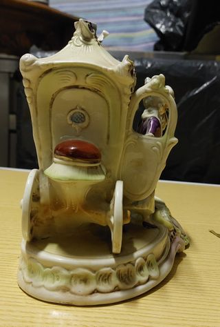 Carrozza porcellana Grafenthal con coppia cavalli