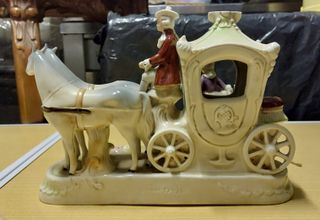 Carrozza porcellana Grafenthal con coppia cavalli