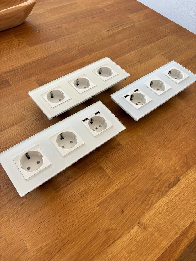 Enchufes triples Bseed con USB (3 unidades)