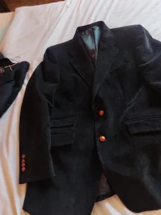 Chaqueta de pana azul hombre