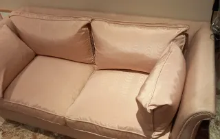 2 Sofás 2 Plazas Muaré Salmón