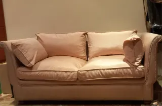 2 Sofás 2 Plazas Muaré Salmón