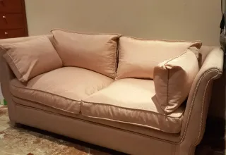 2 Sofás 2 Plazas Muaré Salmón