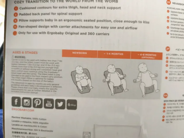 Adaptador Ergobaby para bebé