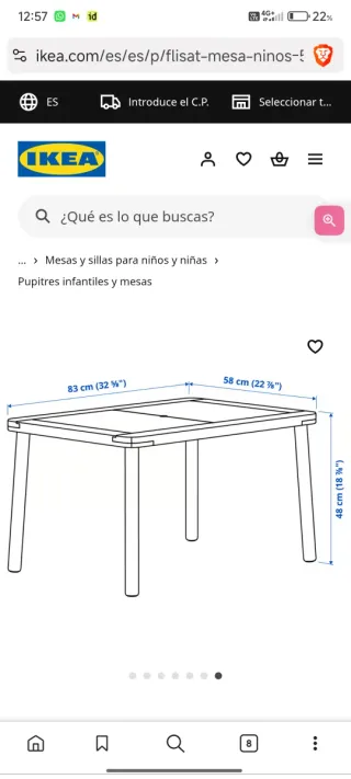 Mesa infantil madera Ikea Estación de jugar