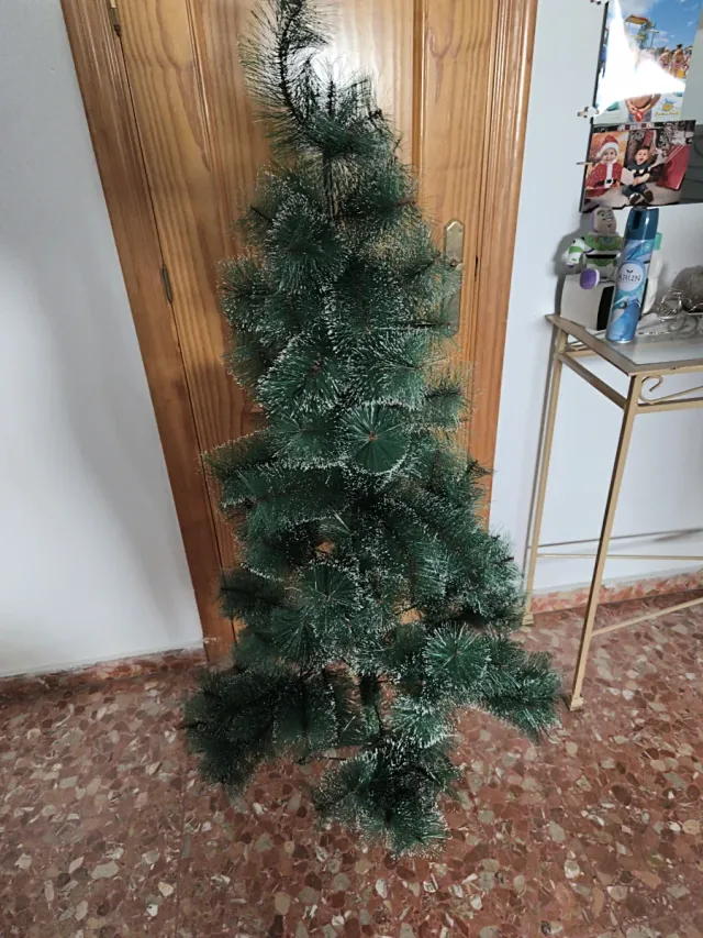Árbol de Navidad 1.50m Verde y Plateado