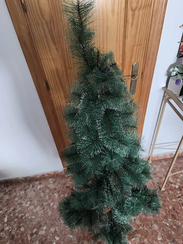 Árbol de Navidad 1.50m Verde y Plateado