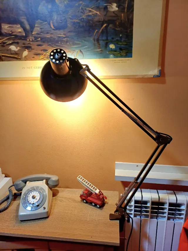 Lámpara flexo retro Bélgica metal
