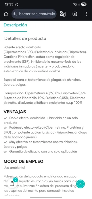 Bacterisan Alfexon Total Plus Insecticida