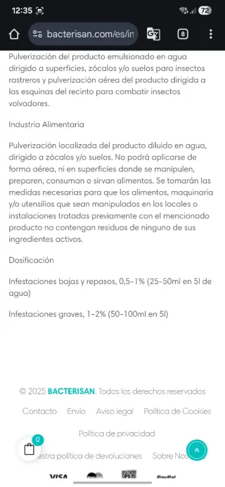 Bacterisan Alfexon Total Plus Insecticida