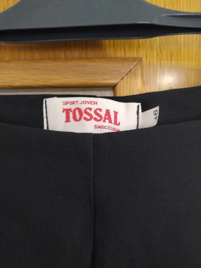 Pantalón ancho vestir negro, con mucha caida.