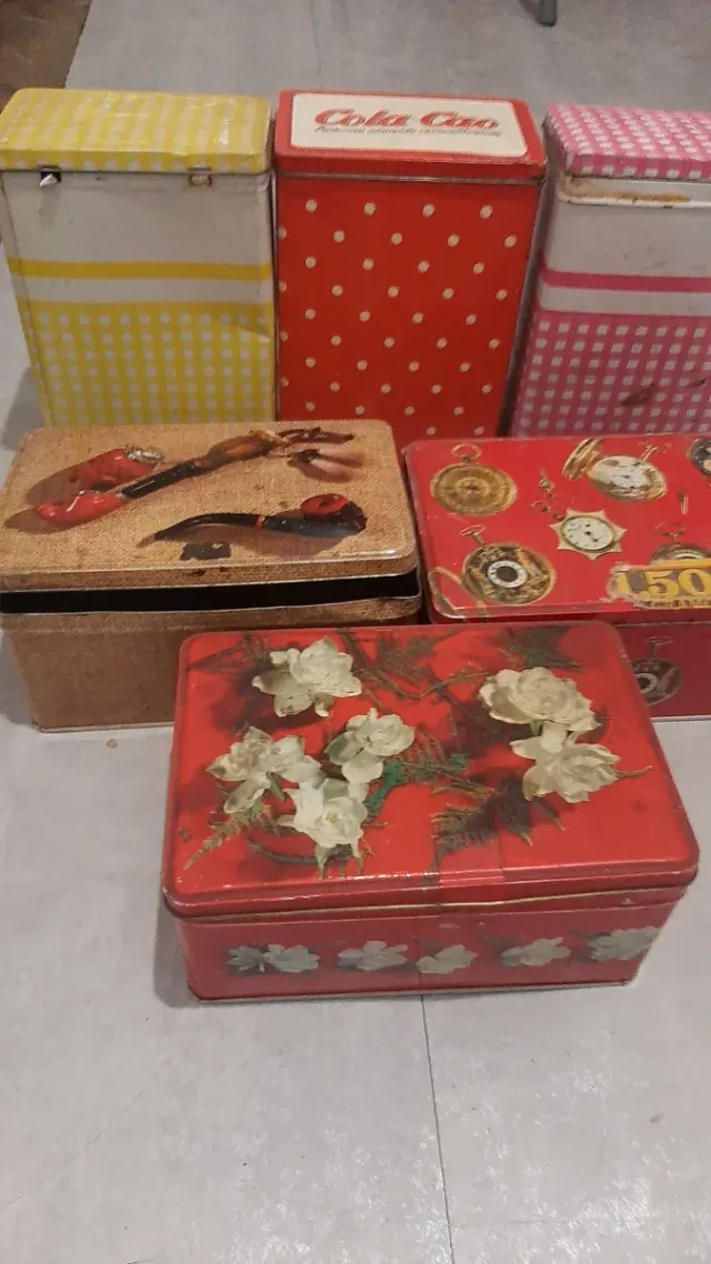 Lote 6 Cajas Metálicas Vintage