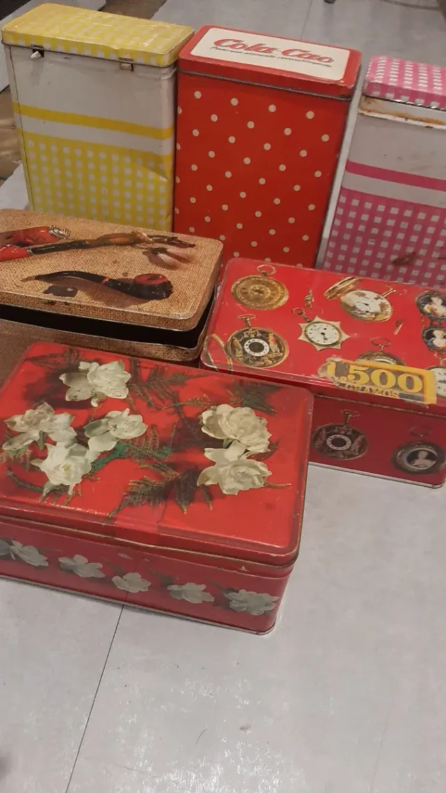 Lote 6 Cajas Metálicas Vintage