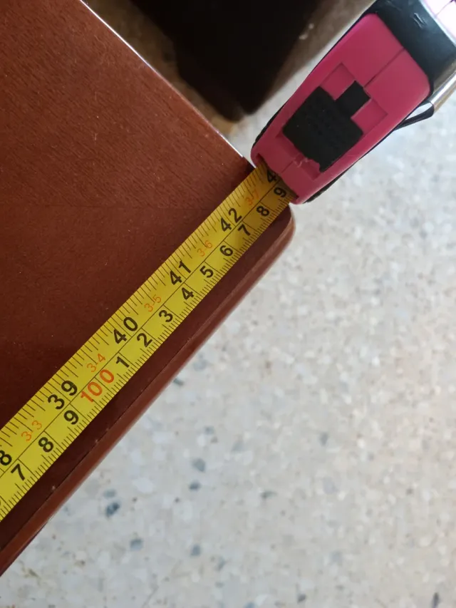 Mesa/Mesita cafe de madera con tapa de cristal