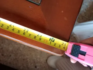 Mesa/Mesita de centro madera con tapa de cristal