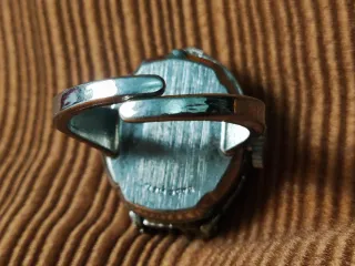 ANILLO-RELOJ VINTAGE CON TAPA, MARCA "SAMBA"