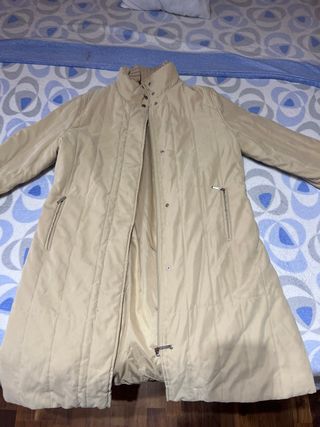 Abrigo tres cuartos punto roma beige