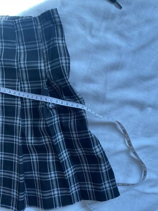 Falda mini cuadros blanco y negro