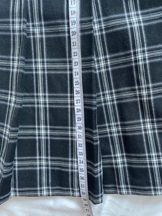 Falda mini cuadros blanco y negro