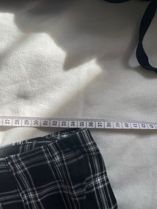 Falda mini cuadros blanco y negro