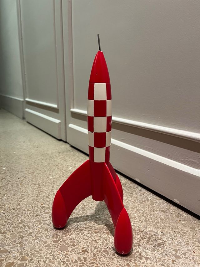 Cohete Tintín Resina de decoración (26cm)