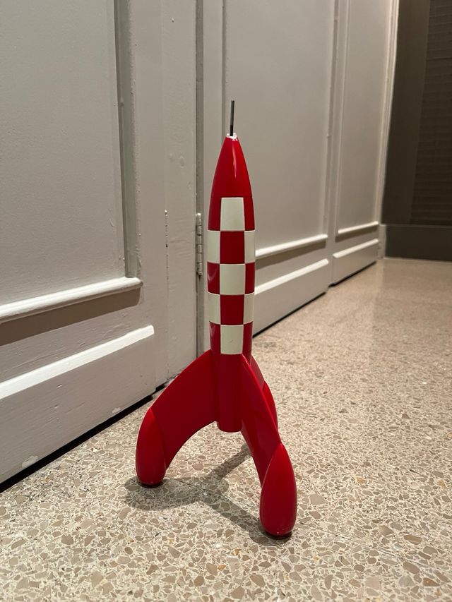 Cohete Tintín Resina de decoración (26cm)