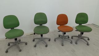 Sedie ufficio verdi e grigie