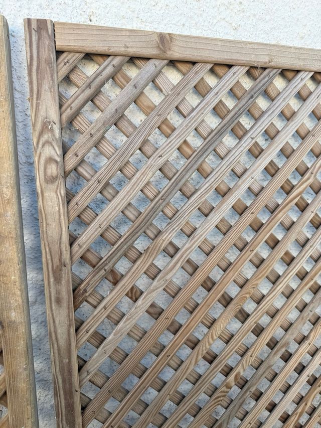 2 Celosía de madera tratada — pino macizo 180x90