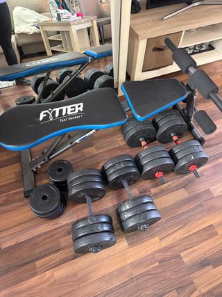 Set de mancuernas ajustables + Regalo