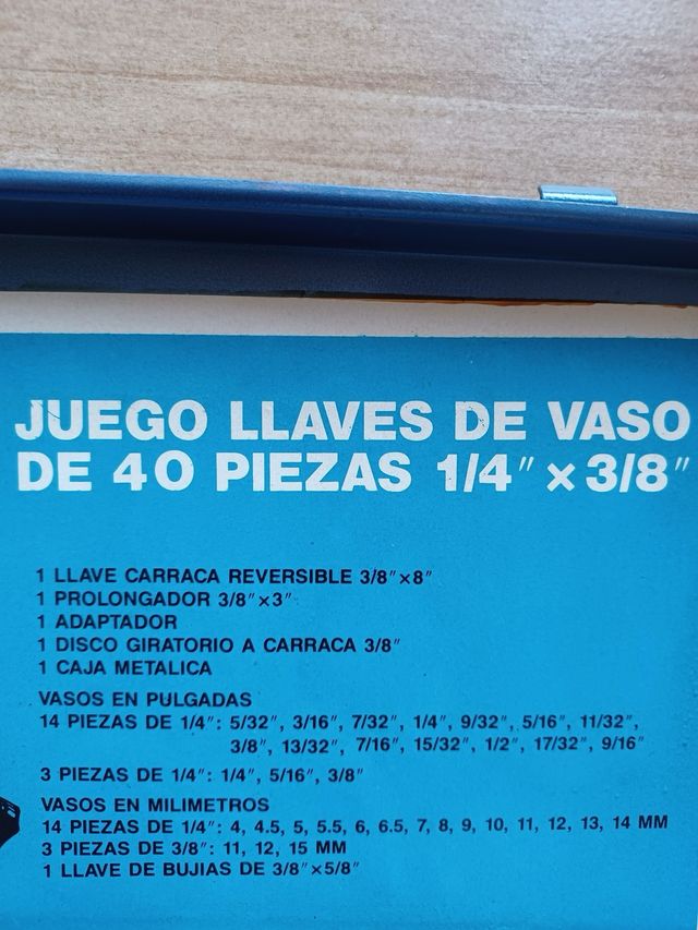 Juego de llaves de vaso 40 piezas