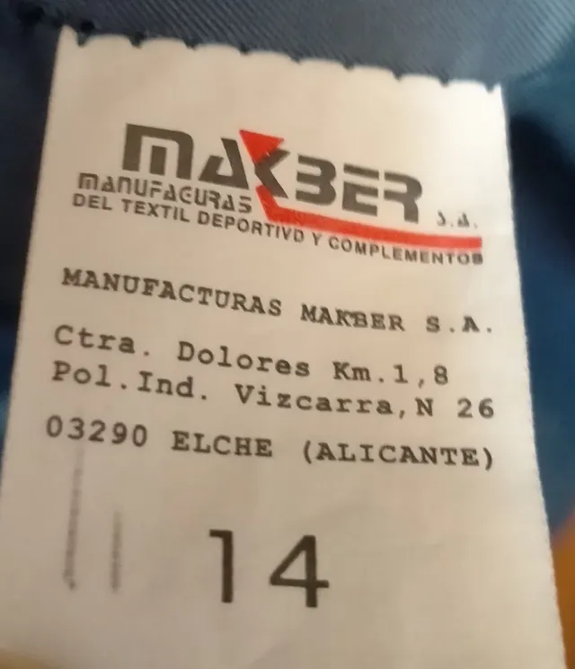 Chaquetón infantil azul y beige