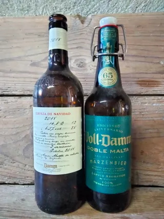 Bottiglie vuote di birra spagnola