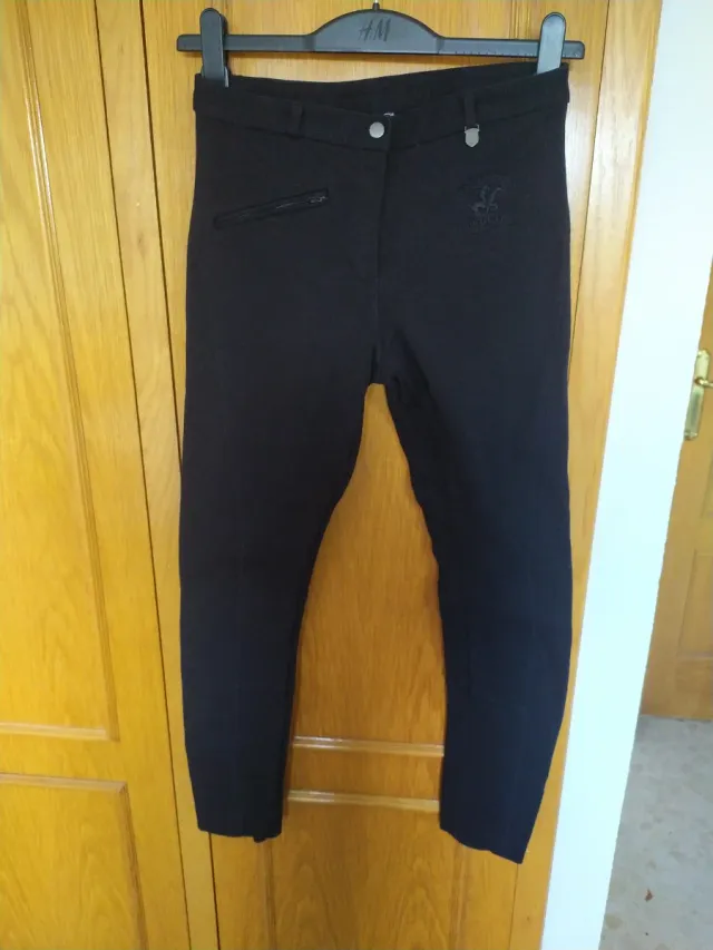 Pantalón de montar negro elástico