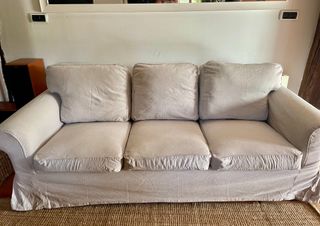 Sofá EKTORP 3 plazas + fundas blancas
